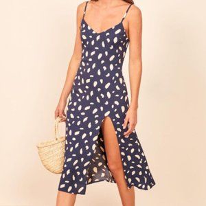 Reformation Crimini Dress (Blue & White)